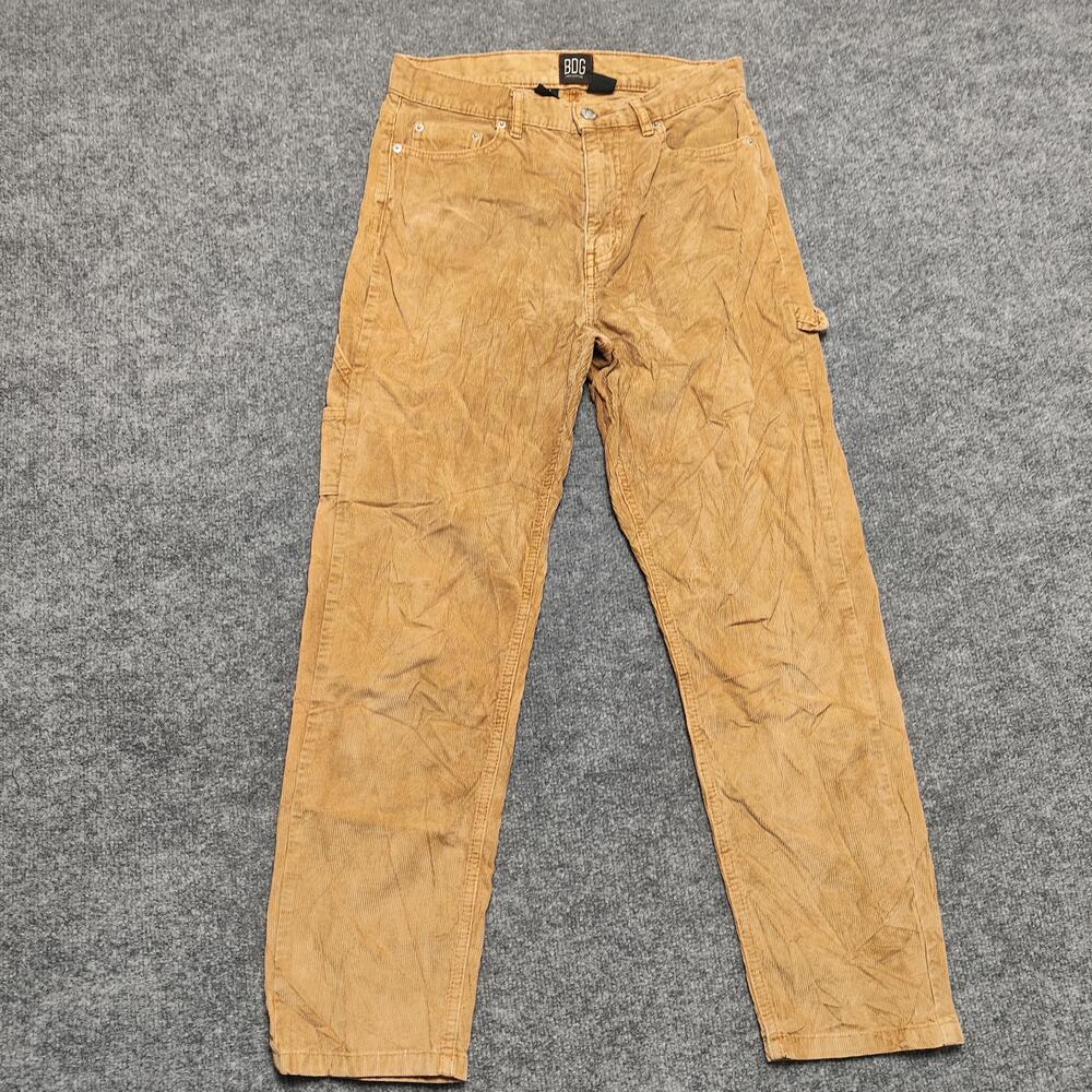 BDG Pants Mens 28x26 Beige Corduroy Slim Straight Carpenter Workwear Utility